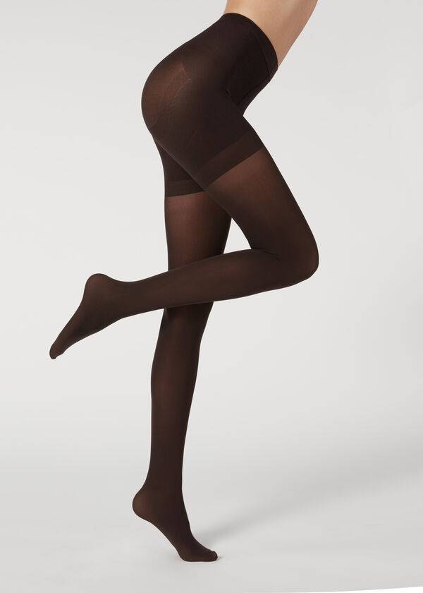 coffee womens calzedonia 50 denier total shaper opaque tight