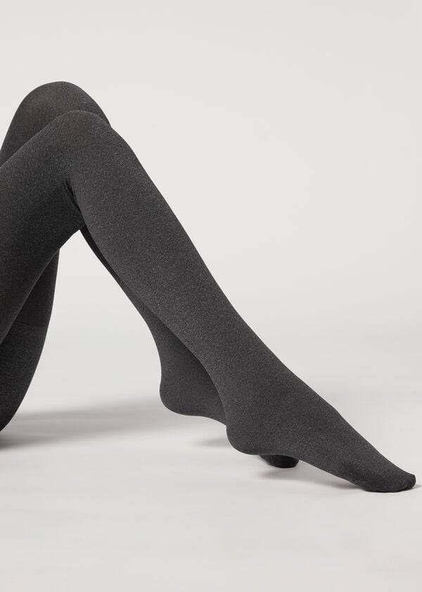 grey womens calzedonia 80 denier super opaque total shaper tight